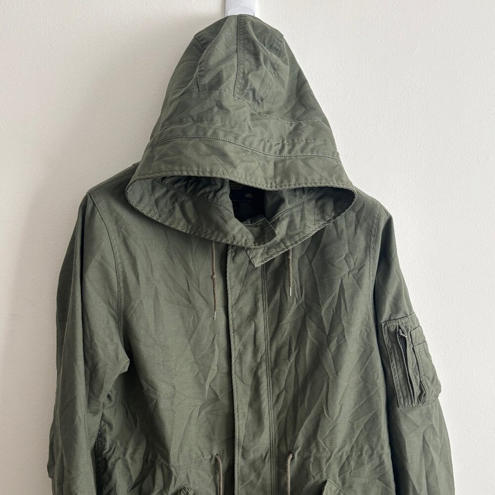 Alpha Industries Olive Green Fishtail Parka Military Coat /Jacket Medium- Large